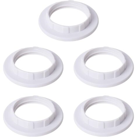 5pcs E14 Lampshade Reducer Ring Lampshade Adapter Ring Converter Plate White