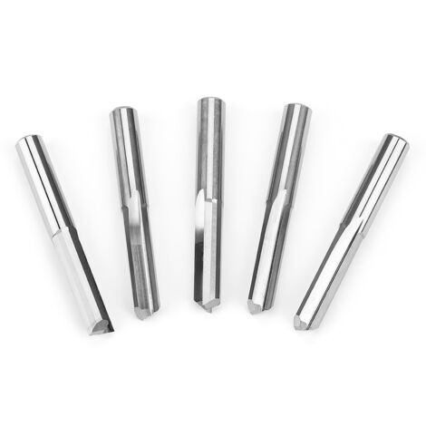 5PCS Fraises CNC 6x22mm Double Tranchant pour Gravure PCB et Découpe Bois