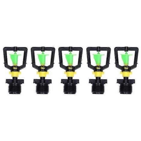 5pcs G1/2 Male Thread Rotating Sprinkler Nozzle Spray Head Misting Nozzle For Garden Irrigation