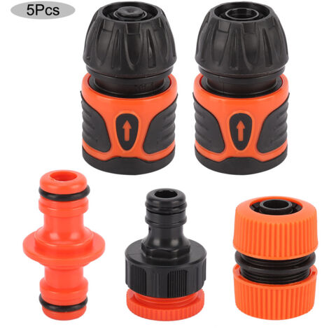 5Pcs Garden Hose Quick Connector Water Pipe Adapter Home Gardening Accessories for 1/2 Hose