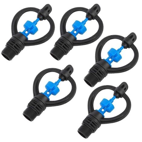 5Pcs Garden Universal Watering Spray Nozzle Lawn Plastic Sprinkler Male Thread G1/2