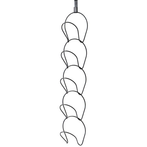 5Pcs Hat Rack Iron Punching Free Multi Layer Multifunctional Space Saving Hat Hanger Holder Black