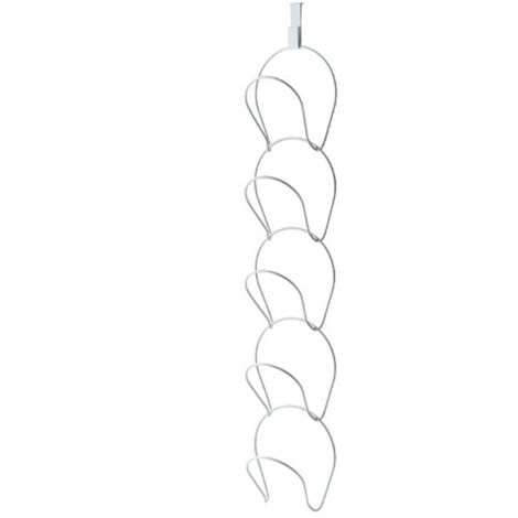 5Pcs Hat Rack Iron Punching Free Multi Layer Multifunctional Space Saving Hat Hanger Holder White