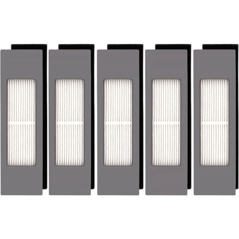 LINGHHANG (5pcs) HEPA Filter for Ecovacs DEEBOT OZMO 920 950 T8 AIVI Max T9 T5 N5 N7 N8+ N8 Pro Plus DX55 DX93 DJ65 Robot Vacuum Cleaner, Robot Vacuum Cleaner Filter Kit, Replacement Parts 5 Filters