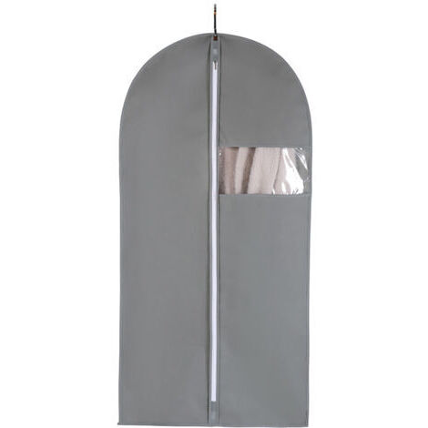 5pcs Housse Vetement Penderie Fenêtre Transparente Visible Housse Vetements à Suspendre Voyage Anti Poussière Etanche Mite Humidité 60x120cm Gris