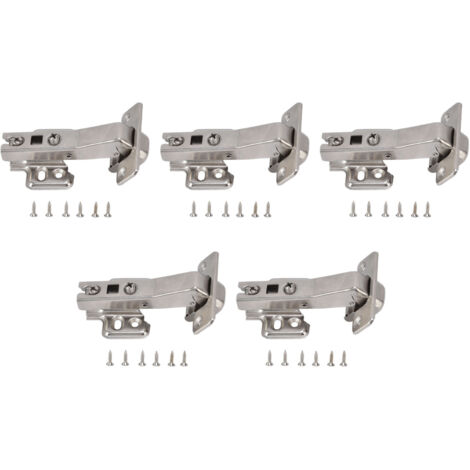 5Pcs Hydraulic Buffer Hinge Reduce Noise Closing Speed Anti Rust Cabinet Door Butt Hinge for Home Wardrobes Bookcases Type A