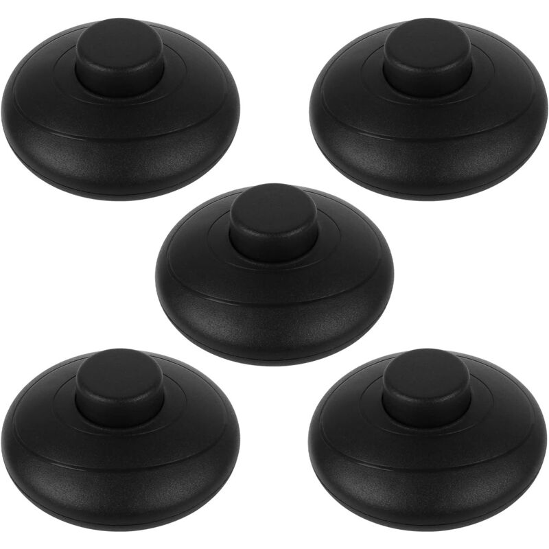 5PCS Interrupteur à Pied pour Luminaire, Commutateur de Pied Interrupteur à Pied Rond pour Lampes de Table et Lampadaires, 250V / 2A
