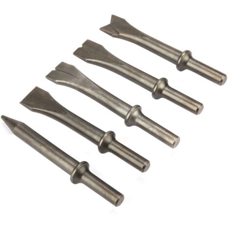 5pcs Jeu de burins pour marteau pneumatique Jeu d'embouts pour marteau pneumatique 150/190/250