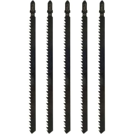 5pcs Lames de Scie Sauteuse T744D Professionnelles de 180 mm pour Scier le Bois et le Métal Accessoire de Scie Sauteuse Compatible avec Bosch, Metabo etc