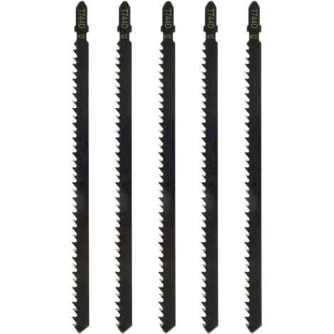 5pcs Lames de Scie Sauteuse T744D Professionnelles de 180 mm pour Scier le Bois et le Métal Accessoire de Scie Sauteuse Compatible avec Bosch, Metabo etc