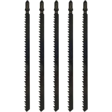 5pcs Lames de Scie Sauteuse T744D Professionnelles de 180 mm pour Scier le Bois et le Métal Accessoire de Scie Sauteuse Compatible avec Bosch, Metabo etc