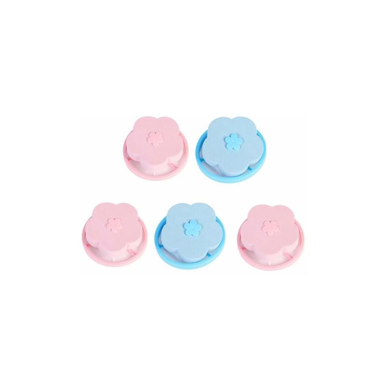 Image of 5pcs Laundry Bags, Pet Hair Cleaning Tool, Pet Hair Washing Machine, Floating Net Hair Filter Tool
