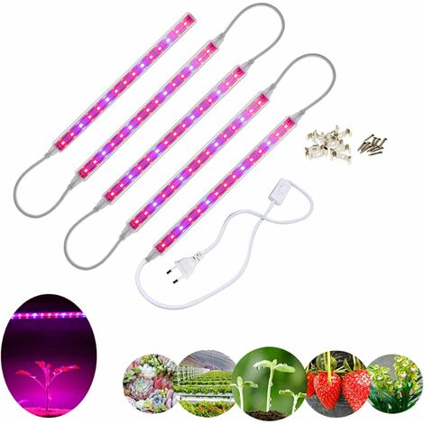 5pcs LED Grow Light T5 Grow Tube Plant Grow Light 29 cm Rojo Azul Espectro para floración y frutales Cultivo hidropónico Plantas de invernadero