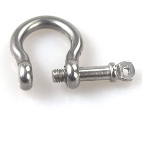 5pcs M10 La manille d'anneau d'arc de D ferme à clef l'acier inoxydable 304 pour le gréement résistant, transportant, manilles de maillon de chaîne en acier