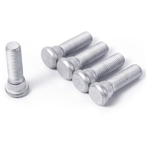 5pcs M12x1,5 Goujons de Roue, 48mm Long Boulons de Cosse en Acier Goujons de Pneu Accessoires de Voiture Compatibles avec Toyota Adaptés pour Chevrolet pour Série Lexus