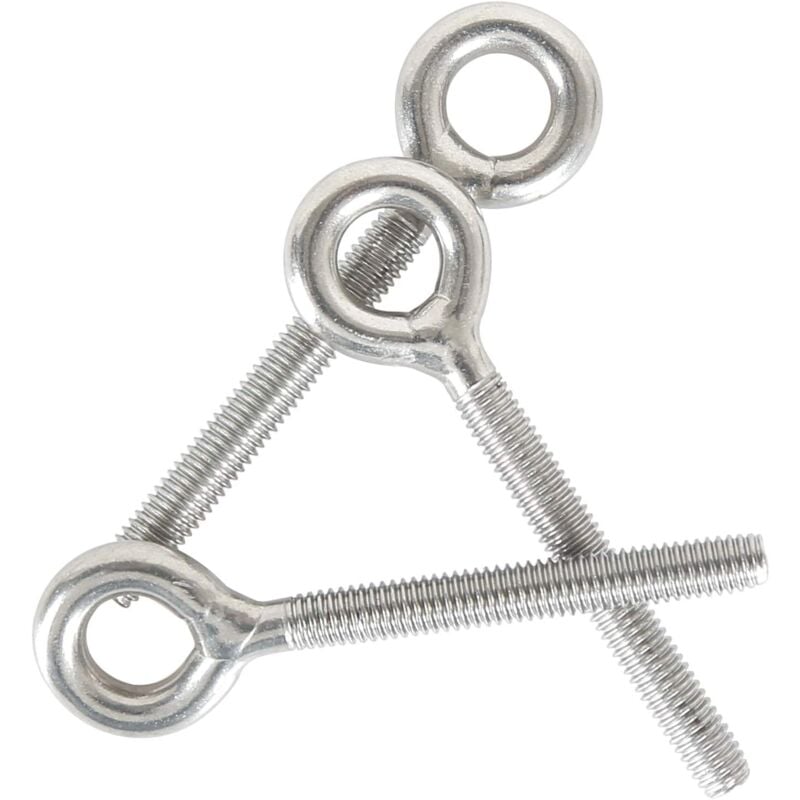 Cyslmuk - 5PCS M10 Boulons à oeil 304 Acier Inoxydable Boulon Anneau de Levage Soudés Fermés Vis à œil de Tige de Vis à Vis Résistant à La Corrosion