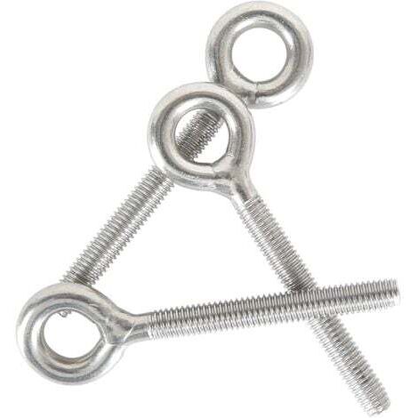 5PCS M8 Boulons à oeil 304 Acier Inoxydable Boulon Anneau de Levage Soudés Fermés Vis à œil de Tige de Vis à Vis Résistant à La Corrosion