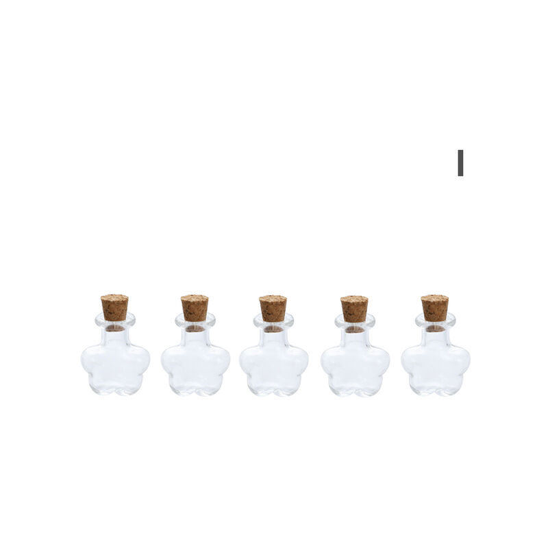 5Pcs Mini Glass Cork Wishing Bottle Drifting
