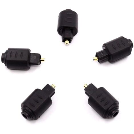 5pcs Mini Jack 3,5 Mm Vers Connexion Optique Mle Vers Femelle Toslink, Adaptateur Audio Pour Une Excellente Qualit Audio - Paquet