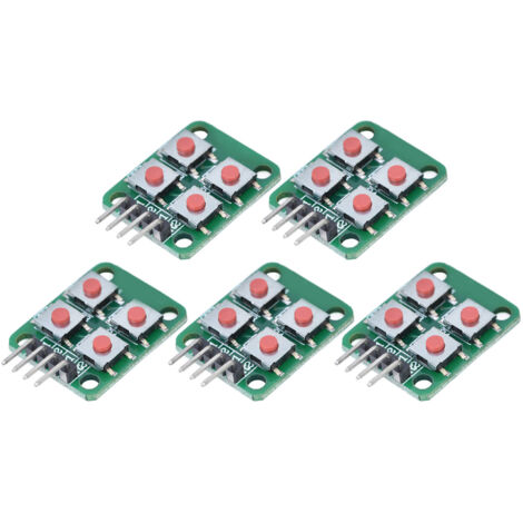 5PCS Module Clavier 2x2 à Touches avec Interrupteurs pour Contrôle Électrique