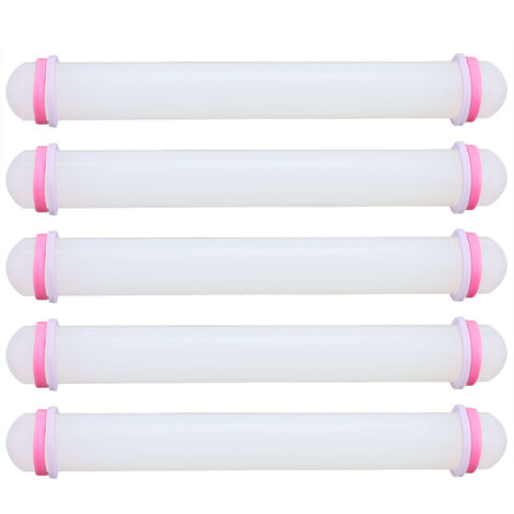 5Pcs Non‑Stick Rolling Pin Food Grade Soft Pottery Clay Roller Baking Tool for Kitchen