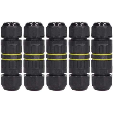 5Pcs Outdoor Electrical Cable Connector IP68 Waterproof 3 Core Wire Connectors 7‑10mm