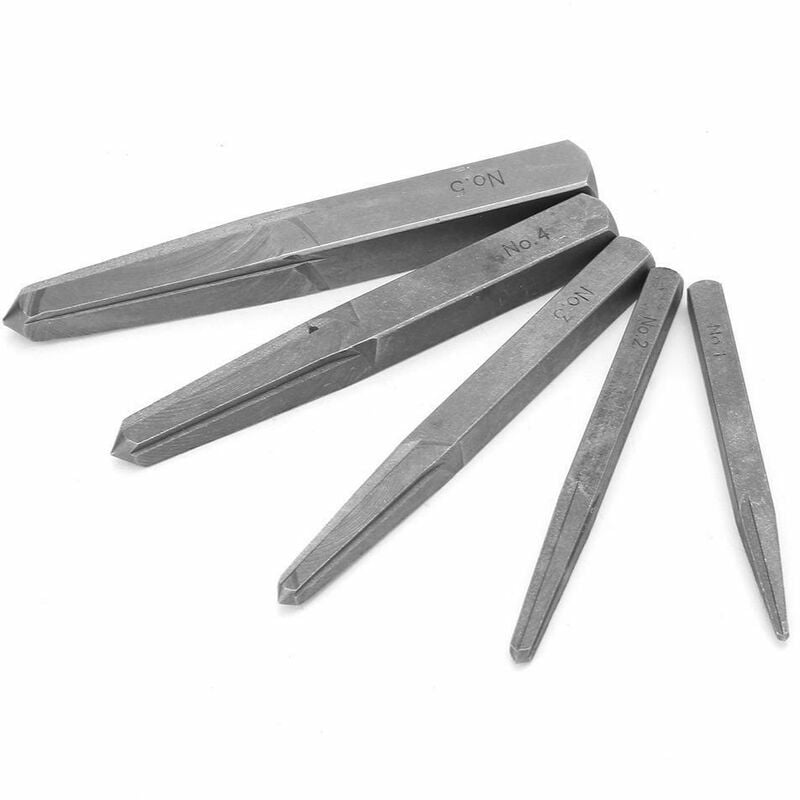Csparkv - 5Pcs Outil de suppression de vis, vis à vis extracteur cassé Remover Damaged Bolt Easy Out Removal Tool Carré Tapez