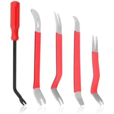 5pcs Outil Demontage Garniture Voiture, Durables Adaptés au Démontage de Pièces Intérieures Voiture Telles Que Les Systèmes Audio, Tableaux Bord -