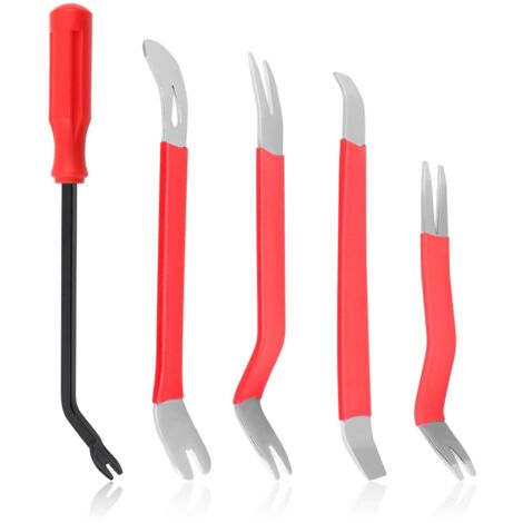 5pcs Outil Demontage Garniture Voiture, Durables Outil Demontage Garniture Adaptés au Démontage de Pièces Intérieures de Voiture Telles Que Les Systèmes Audio, Les Tableaux Bord