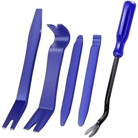 5PCS Outils Demontage Garniture, en Plastique Ensemble d'Outils d'enlèvement de Panneau Porte Automatique, Suppression pour Voiture Tableau Bord -