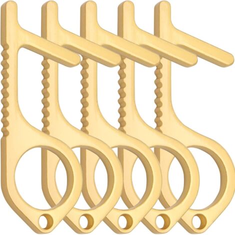 5pcs  Ouvre Porte Sans Contact Livraison Vendeur Porte Crochet Porte Cle Antibacterienne Crochet Anti Virus Crochet sans contact Crochet Ouvre Porte,