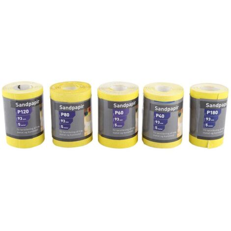 5pcs Papier sablé Rouler la déchirure manuelle Papier de verre  40/60/80/120/180 Papier abrasif