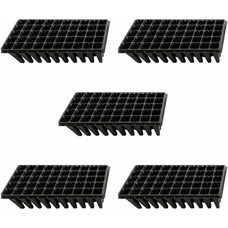 5Pcs Plant Grow Trays 50 Cell Seedling Starter Trays for Seed Germination and Seedling Plastic Propagation Tray Black