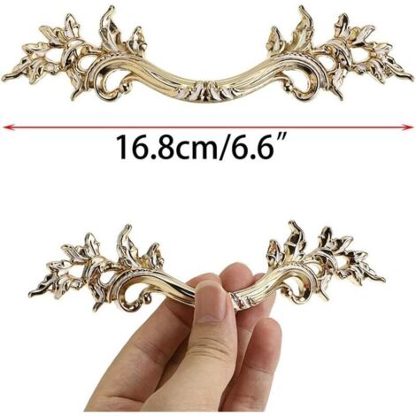 5pcs Poignée de porte vintage Bouton de Porte de Placard rétro,décorer le Tiroir, la Commode, Placard, Meuble etc. (dorée)