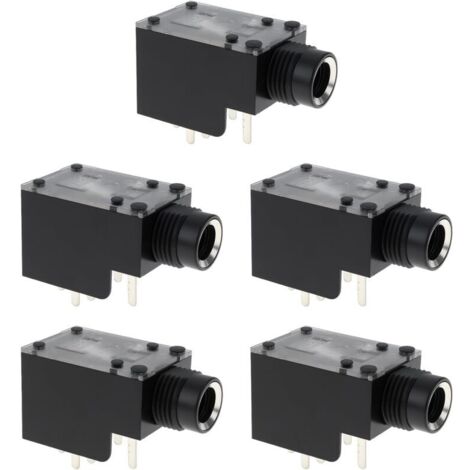 5pcs Prises Jack Stéréo 6,3 Mm 7 Broches pour Amplificateur Audio Double Canal pour Casque Microphone Haut-parleurs