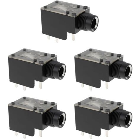 5pcs Prises Jack Stéréo 6,3 Mm 9 Broches pour Amplificateur Audio Double Canal pour Casque Microphone Haut-parleurs