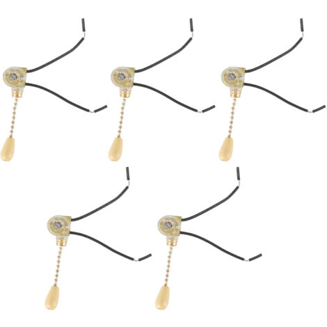 5pcs Pull Chain Switch Exquisite Replacement Ceiling Fan Light Switch Cord for Wall Lamp 250V 125V