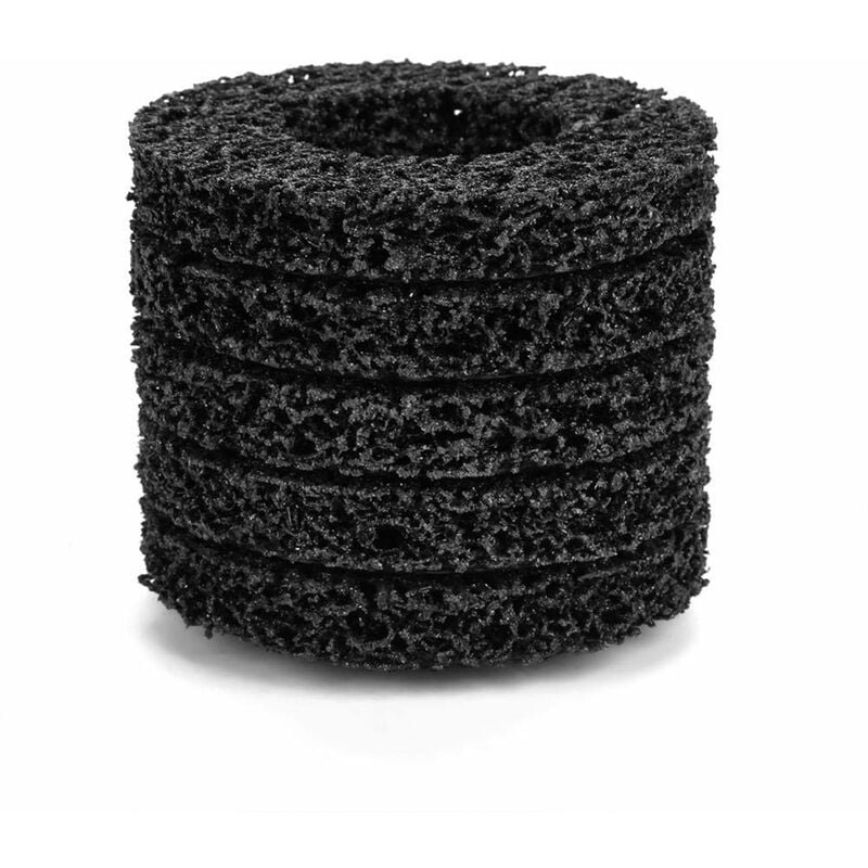 5pcs Roue de Décapage Poly Bande Roue Disque Rouille Propre Qualité Meuleuse Disques d'Angle Noir 100mm 60