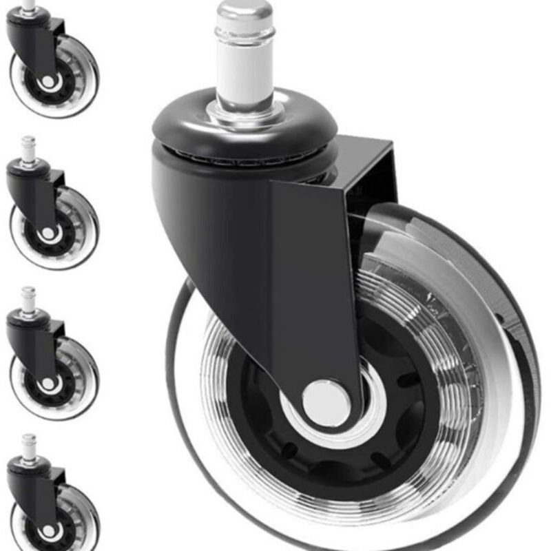 5PCS Roulette Chaise Bureau 11x22mm - Roulettes Silencieuses, Capacité 300 kg - Pour Fauteuils de Bureau Standard - 360° Glisse Fluide, Installation