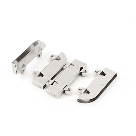 5pcs roulettes porte coulissante verre Double roues Acier inoxydable 5 mm