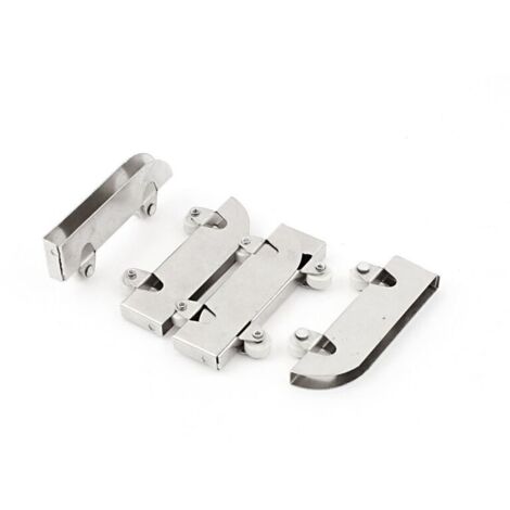 5pcs roulettes porte coulissante verre Double roues Acier inoxydable 5 mm