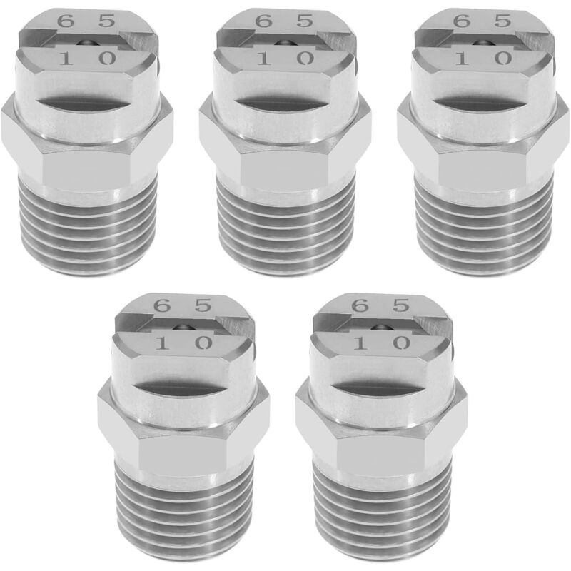 5pcs secteur en acier inoxydable avec bec à lame, tête de pulvérisation haute et basse pression