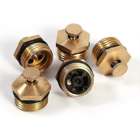 5pcs Spray Nozzle, Adjustable Atomizer Nozzle Brass Micro Jet Agricultural Spray Tool For Garden Irrigation System 1/2"