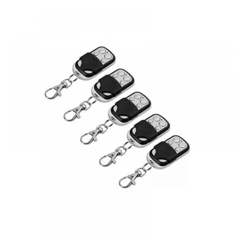 PARKSIDE 5pcs Télécommande Universel Clonage Portail Electrique Garage Ouvre-Porte Fob 433mhz Remplacement Porte Clé