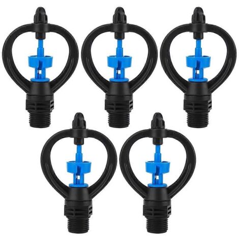 5Pcs Universal Garden Irrigation Spray Nozzle Plastic Lawn Sprinkler G1/2 Male Thread
