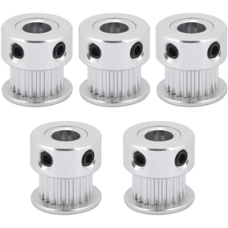 (5Pcs)Roue synchrone Poulie, Poulie de Distribution 20 Dents Diamètre d'alésage 6mm Denture Poulie pour imprimante 3D