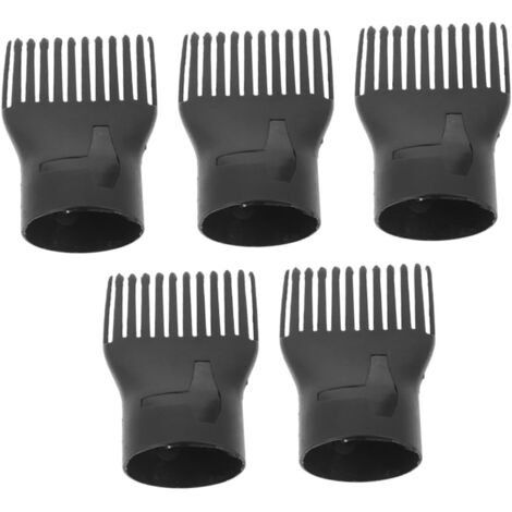 5pièces Embout Peigne pour Sèche-cheveux Outil de Coiffure pour Cheveux Fins et Bouclés Diffuseur et Peigne Intégré