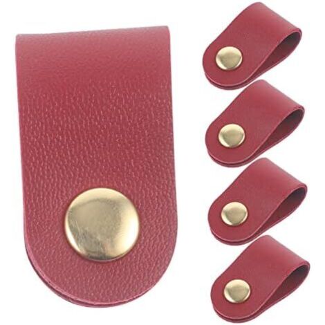 5pièces Sangle Organisation De Câbles Réutilisable -câble Pratique Pour Enrouler Fils Audio Usb Tv Ordinateur Appareils Électroniques Rouge Foncé -
