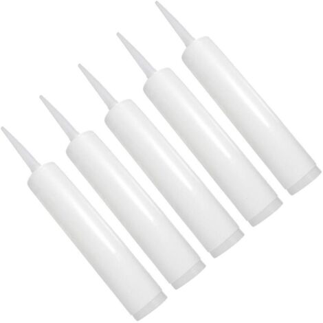 5pièces Tubes De Calfeutrage Vides Plastiques Rechargeables Pour Réparation À Domicile Outils De Construction Polyvalents