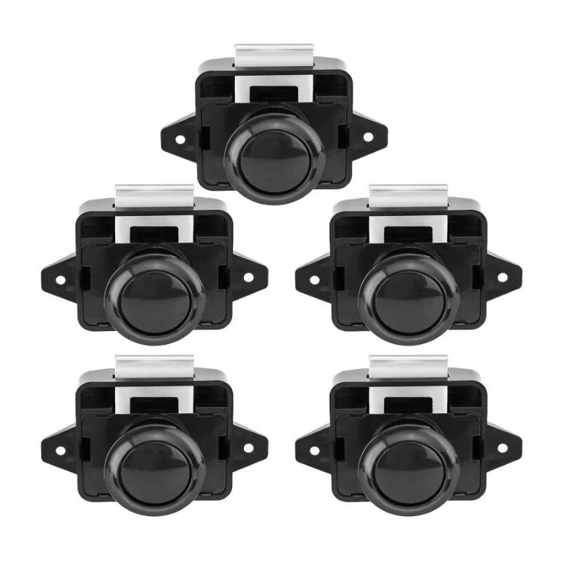 5PSC loquet de verrouillage à bouton-poussoir, Serrures de porte sans clé pour camping-car, yacht, bateau, loquet de poignée de porte d'armoire Pop